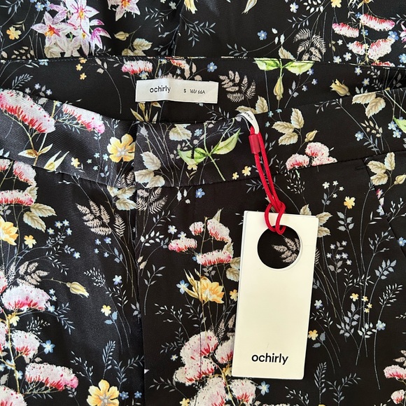 Ochirly Wide Leg Floral Pants - Size S - Picture 4 of 5